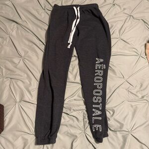 Aeropostale Charcoal Joggers with White Lettering